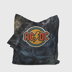 Сумка-шопер ACDC логотип олдскул, цвет: 3D-принт