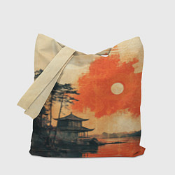 Сумка-шоппер Рыбацкий дом на закате