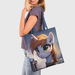 Сумка-шопер Литлпип - Фоллаут Эквестрия, цвет: 3D-принт — фото 2