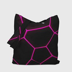 Сумка-шоппер Черные соты текстура