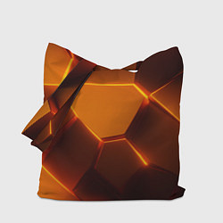 Сумка-шопер Оранжевые объемные пластины, цвет: 3D-принт