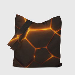 Сумка-шоппер Оранжевое свечение текстура