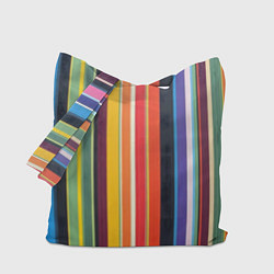 Сумка-шопер Разноцветная полоска, цвет: 3D-принт