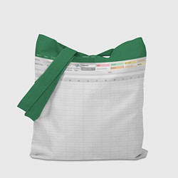 Сумка-шопер Таблица Excel текстура, цвет: 3D-принт