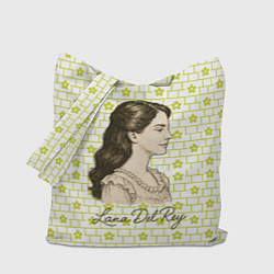 Сумка-шопер Lana Del Rey в ретро стиле, цвет: 3D-принт