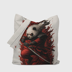Сумка-шоппер Демоническая панда самурай - нейроарт