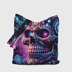 Сумка-шоппер Neon cyber skull