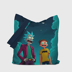 Сумка-шопер Рик и Морти под вечерним небом, цвет: 3D-принт