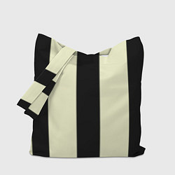 Сумка-шопер Color black beige line, цвет: 3D-принт