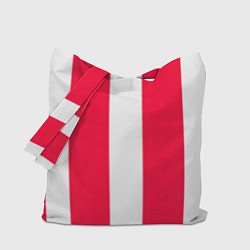 Сумка-шоппер Color red white line