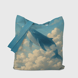 Сумка-шопер Кит в облаках, цвет: 3D-принт