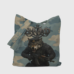Сумка-шопер ВМФ пехотинец волк, цвет: 3D-принт