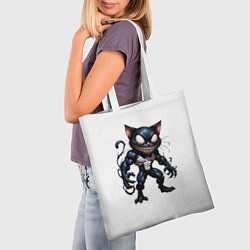 Сумка-шопер Гибрид Венома и Чеширского кота, цвет: 3D-принт — фото 2
