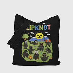 Сумка-шоппер Slipknot, мультяшный стиль