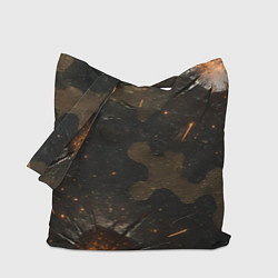 Сумка-шопер Камуфляж со следами от пуль, цвет: 3D-принт