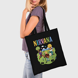 Сумка-шопер Нирвана мультяшный стиль, цвет: 3D-принт — фото 2