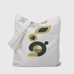 Сумка-шоппер Черный кролик в стиле модерн