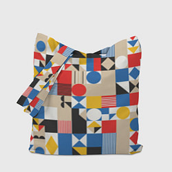 Сумка-шопер Геометрический балаган, цвет: 3D-принт