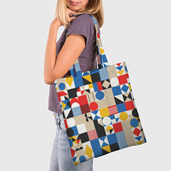 Сумка-шопер Геометрический балаган, цвет: 3D-принт — фото 2