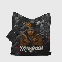 Сумка-шопер XXXTentacion со скрещенными руками, цвет: 3D-принт