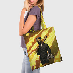Сумка-шопер XXXTentacion в пиджаке с битой, цвет: 3D-принт — фото 2