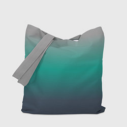 Сумка-шопер Градиент серо-зеленый, цвет: 3D-принт