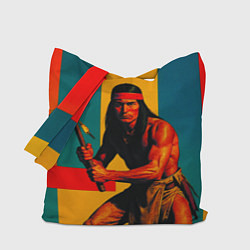 Сумка-шоппер Индеец поп-арт