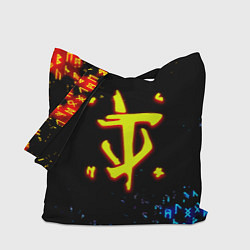 Сумка-шоппер Doom огненные символы