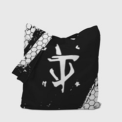 Сумка-шопер Doom соты краски, цвет: 3D-принт