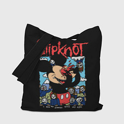 Сумка-шопер Слипкнот и Микки Маус - I push my fingers into my, цвет: 3D-принт
