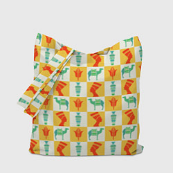 Сумка-шопер Мотивы Египта, цвет: 3D-принт