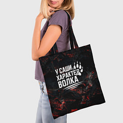 Сумка-шопер У Саши характер волка, цвет: 3D-принт — фото 2
