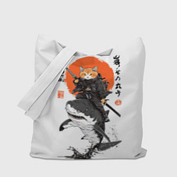 Сумка-шопер Кот на акуле, цвет: 3D-принт