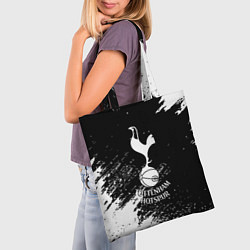 Сумка-шопер Тоттенхэм белые брызги красок, цвет: 3D-принт — фото 2