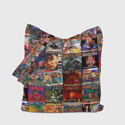Сумка-шопер Сектор Газа - обложки альбомов и песен, цвет: 3D-принт