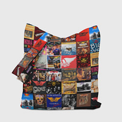 Сумка-шопер Aerosmith - обложки альбомов и песен, цвет: 3D-принт