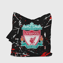 Сумка-шопер Liverpool штрихи красок, цвет: 3D-принт