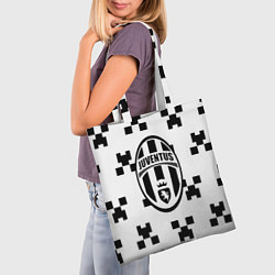 Сумка-шопер Juventus x minecraft pattern, цвет: 3D-принт — фото 2