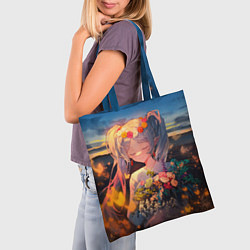 Сумка-шопер Фрирен с цветами, цвет: 3D-принт — фото 2