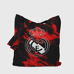 Сумка-шопер Real Madrid красный огонь, цвет: 3D-принт