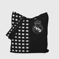 Сумка-шопер Real Madrid клетка, цвет: 3D-принт