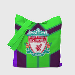 Сумка-шопер Liverpool геометрия текстура спорт, цвет: 3D-принт