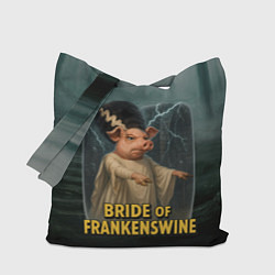 Сумка-шопер Франкенштейн свинья невеста, цвет: 3D-принт