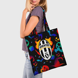 Сумка-шопер Juventus хэллоуин неон, цвет: 3D-принт — фото 2