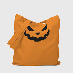 Сумка-шопер Тыква рожица на Хэллоуин, цвет: 3D-принт