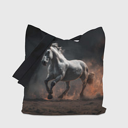 Сумка-шопер Белая лошадь, цвет: 3D-принт