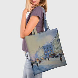 Сумка-шопер Зимний праздничный Питер, цвет: 3D-принт — фото 2