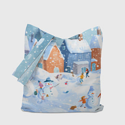 Сумка-шоппер Предновогодний день во дворе