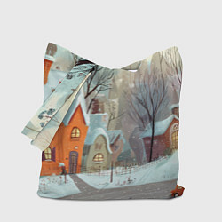 Сумка-шоппер Милый новогодний дворик