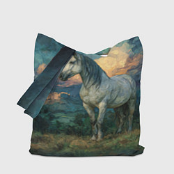 Сумка-шопер Конь маслом, цвет: 3D-принт